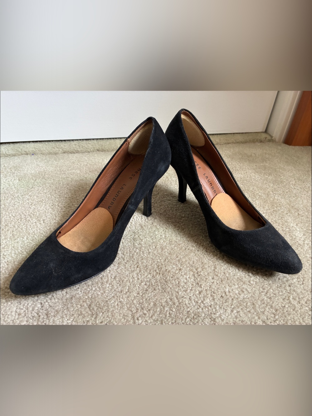 Chinese Laundry Black Suede Pointed Toe Pumps